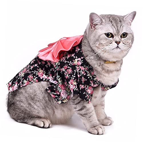 Mipcase Japanischer Kimono Für Hunde Welpen Kätzchen Kleid Schwarz Modisches Bequemes Haustier-Outfit von Mipcase
