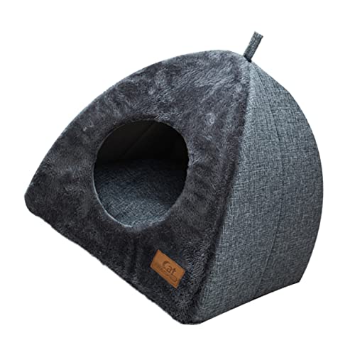 Mipcase Isoliertes Katzennest Für Vollständig Geschlossenes Katzenbett Plüsch Leicht Warm Haustiernestbett Für Den Innenbereich von Mipcase