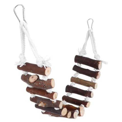 Mipcase Papageien Hängebrücke Aus Holz 7cm Breit Kauspielzeug Für Papageien Sittiche Und Vögel Naturholz Spielzeug Für Vogelkäfige Fördert Klettern Und Spiel von Mipcase