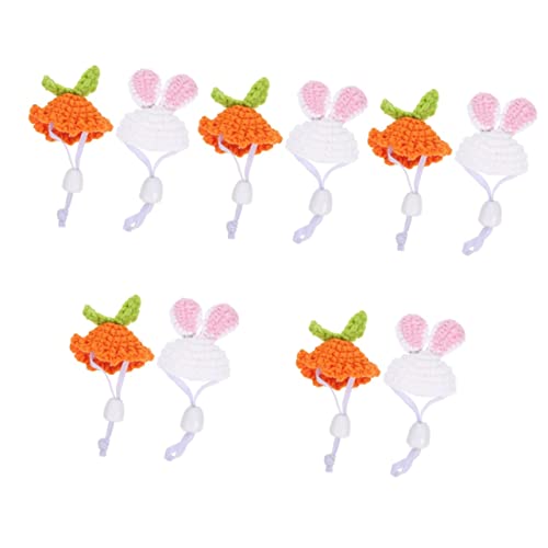 Mipcase 5 Sets Strickmützen Für Haustiere Entzückende Kopfbedeckung Für Hamster Chinchilla-mütze Meerschweinchen-Outfit 2 Stück * 5 von Mipcase