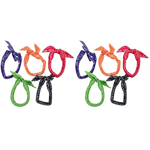Mipcase Schleppleine 10 Stück Laufkühler für Täglichen Gebrauch Bandana Kleinen Lätzchen EIS-Bandanas für Innenbereich Laufbandanas für Haustiere Farbe Halstuch Mittelgroße Haarbandanas von Mipcase
