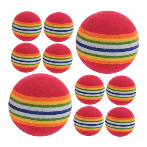Mipcase 10 Stück Regenbogenball für Haustiere für Haustiere Hund behandeln Ball Balljagdspielzeug für Katzen Katzenzähne Reinigung Hundeseilball Eva Mipcase 10 Stück Regenbogenball für Haustiere für Haustiere Hund behandeln Ball Balljagdspielzeug für Katzen Katzenzähne Reinigung Hundeseilball Eva von Mipcase