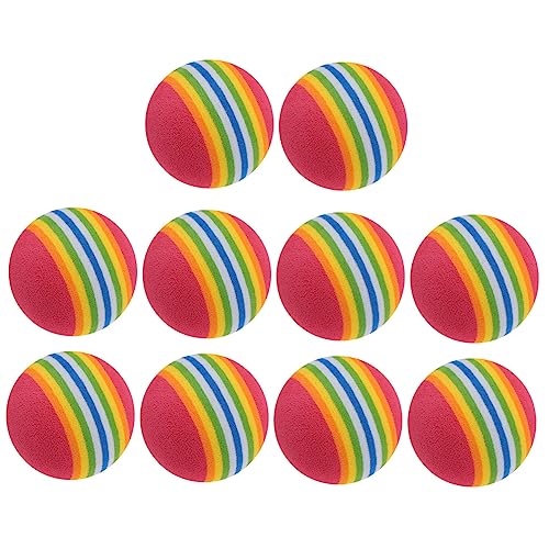 Mipcase 10st Spielzeug Eva Regenbogenball Beissen Pet-Ball von Mipcase