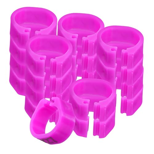 Mipcase 100 Stück Nummerierte Vogelbeinringe 001-100, Kunststoff-geflügelfußringe, Hühnermarken Für Beine Zur Identifizierung Von Kleinem Geflügel Und Vögeln Mipcase 100 Stück Nummerierte Vogelbeinringe 001-100, Kunststoff-geflügelfußringe, Hühnermarken Für Beine Zur Identifizierung Von Kleinem Geflügel Und Vögeln von Mipcase