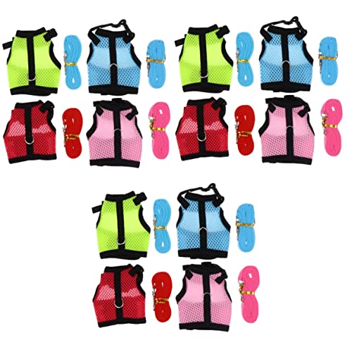 Mipcase 3sets Modische Haustier Weste Mesh Mit Leine Für Und Hamster Bequemen Spaziergang 4 Stücke * 3 Mipcase 3sets Modische Haustier Weste Mesh Mit Leine Für Und Hamster Bequemen Spaziergang 4 Stücke * 3 von Mipcase
