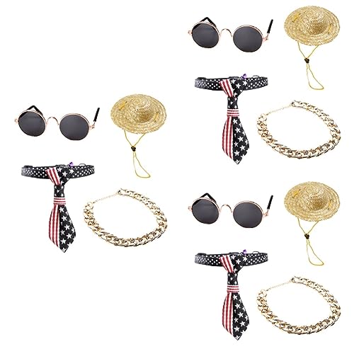 Mipcase 12stücke Teiliges Haustier-Accessoire Sonnenbrille Goldene Kette Vintage- -Hut Und Fliege Für Hunde Für Partys Fotoshootings Und Besondere Anlässe Für Stilvolle Mipcase 12stücke Teiliges Haustier-Accessoire Sonnenbrille Goldene Kette Vintage- -Hut Und Fliege Für Hunde Für Partys Fotoshootings Und Besondere Anlässe Für Stilvolle von Mipcase