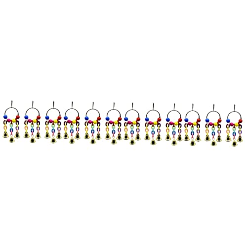 Mipcase 4sets Papagei Spielzeug Glocke Metall Glocke Decor Vogel Käfig Glocke Haustier Vogel Kauen Spielzeug Spaß Hängen 3 Stücke * 4 von Mipcase