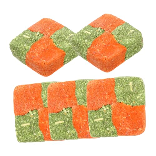 Mipcase 3 Sets Hochkomprimiertes Anreicherungsspielzeug Heu Gesundheitssnacks Für Kleintiere Kauspielzeug Für Hasen Backenzahn-leckereien Für Hamster Haustier-Snacks 5 Stück * 3 von Mipcase