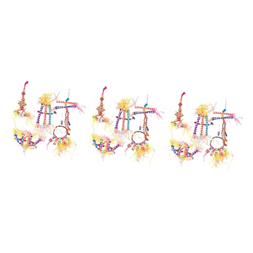 Mipcase 15 STK Papagei Gebürstettes Spielzeug Sittichspielzeug Zum Aufhängen Vogelspielzeug Für Papageien Schredder-Spielzeug Für Die Vogelsuche Vogel Kauen Papageienkäfig Vögel Metall von Mipcase