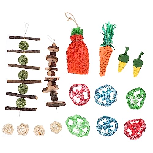 Mipcase 16stücke Teiliges Hamster Und Kaninchen-Spielzeug Natürlichem Material Kauspielzeug Für Meerschweinchen Chinchillas Hamster Und Kleine Nager Zahnpflege Und Mipcase 16stücke Teiliges Hamster Und Kaninchen-Spielzeug Natürlichem Material Kauspielzeug Für Meerschweinchen Chinchillas Hamster Und Kleine Nager Zahnpflege Und von Mipcase
