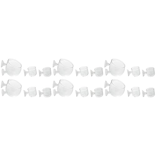 Mipcase 18 STK Zuchtpokal Artemia Fischfutterautomat Futtertopf Für Garnelen Im Aquarium Wurmfisch-futterspender Futterring Für Fische Lebende Garnelen Glas Roter Wurmbecher Grastank von Mipcase