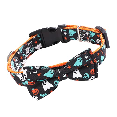Mipcase Haustierhalsband Halloween Katzen- Und Hundehalsband Haustierbedarf Verstellbare Größe Schwarzes Geisterthema Für Fotosessions Und Partys von Mipcase