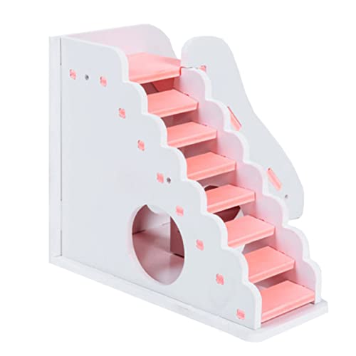 Mipcase 1pc Holz Leiter Stehen Für Hamster Spielzeug Treppen Schiebe Bord Pet Spielhaus Weiß-Skid von Mipcase