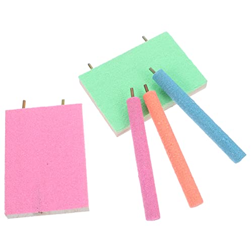 Mipcase Kauspielzeug-Set Für Papageien 5-teilig Vogel-Balance-Spielzeug Sitzstange Ständer Für Sittiche Papageien-kauspielzeug Vogelkäfig-zubehör Papageien-vogelspielzeug Zufällige Farbe von Mipcase