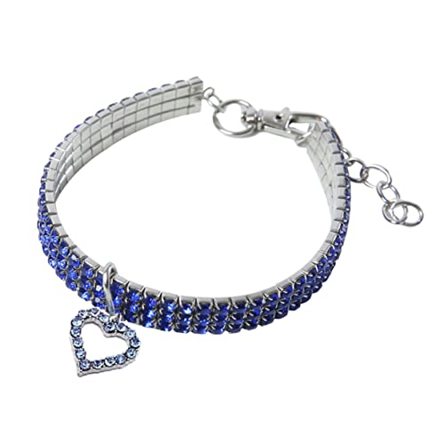 Mipcase Haustierhalsband-Halskette 1 Stück Modische Haustier-Halskette Mit Herzmuster Und Kristall-sicherheitshalskette Für Katzen Und Hunde von Mipcase