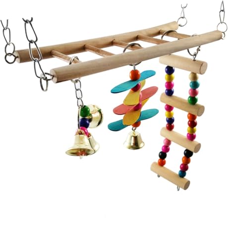 Mipcase 1pc Holztreppenschaukelständer Kreative Bunte Wanddekoration Für Haustier Papagei Vogel Sitz 30x23cm Mipcase 1pc Holztreppenschaukelständer Kreative Bunte Wanddekoration Für Haustier Papagei Vogel Sitz 30x23cm von Mipcase