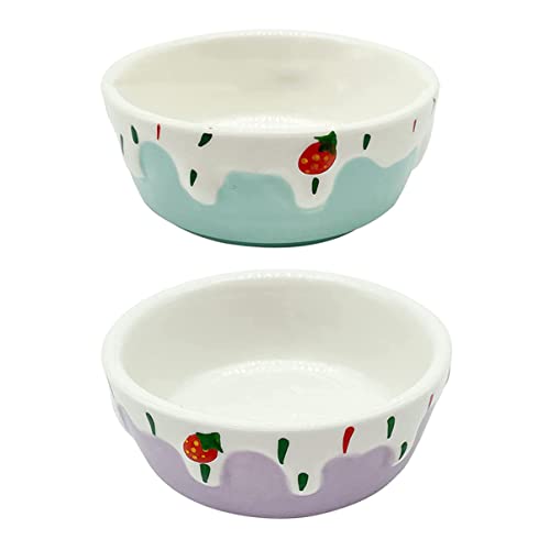 Mipcase Keramik Strawberry Bowl 2 -Guinea Fütterung Meerschweinchen Frettchen Futter Muster Geschirr Behälter Hamster Rennmaus Futterstation Blau Reptilien Tier Hamster Futternapf Keramik Schüssel Mipcase Keramik Strawberry Bowl 2 -Guinea Fütterung Meerschweinchen Frettchen Futter Muster Geschirr Behälter Hamster Rennmaus Futterstation Blau Reptilien Tier Hamster Futternapf Keramik Schüssel von Mipcase