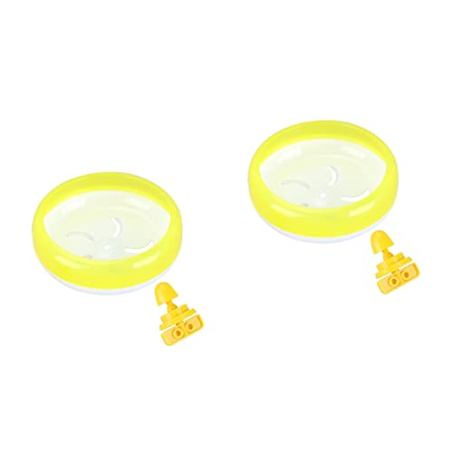 Mipcase 2 Stücke Übung Rad Für Hamster Haustier Spielzeug Stabile Nicht-Struktur 14cm Durchmesser Gelb von Mipcase