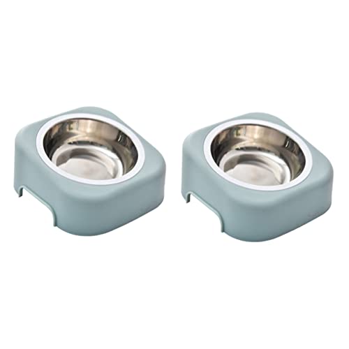 Mipcase 2 Sets Hals Haustier Schüssel Katze Lebensmittel Und Wasser Feeder Keramik Schüssel Stelzen Hohe Basis Pet Trinken Schüssel von Mipcase
