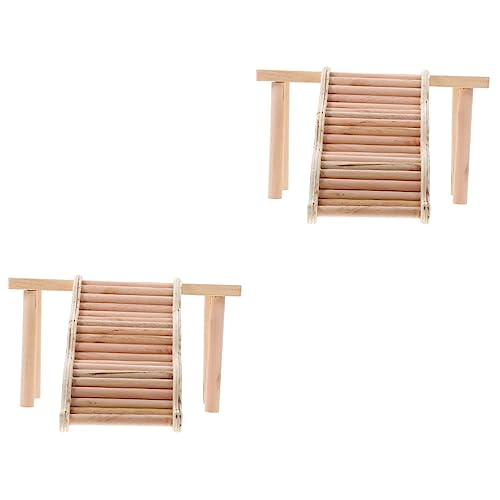 Mipcase 2 Sets Käfig Landschaft Steht Holz Hamster Spielzeug Relief Langeweile Verbesserung von Mipcase
