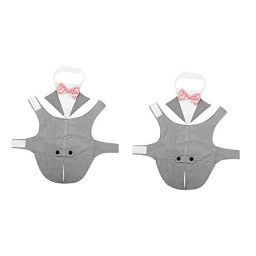 Mipcase 2 Sets Hunde-hochzeits-Bandana-Halsband-Set Formeller -Anzug Für Haustierhunde Atmungsaktiv Bequem Für Partys Weihnachten Geburtstage Hochzeiten Fotos von Mipcase