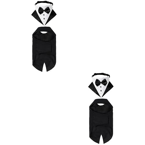 Mipcase 2 Sets Outfits Für Hunde Haustier Hund Kostüm Hund Weste Formale Haustier Kostüm Bandana von Mipcase