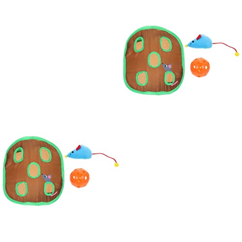 Mipcase 2 Sets Multifunktions-katzentunnelspielzeug Interaktives Katzenjagdspiel Maussuchspielzeug Indoor-katzenspielzeug Bequemes Material Katzenspielzeug Mit Neun Löchern von Mipcase