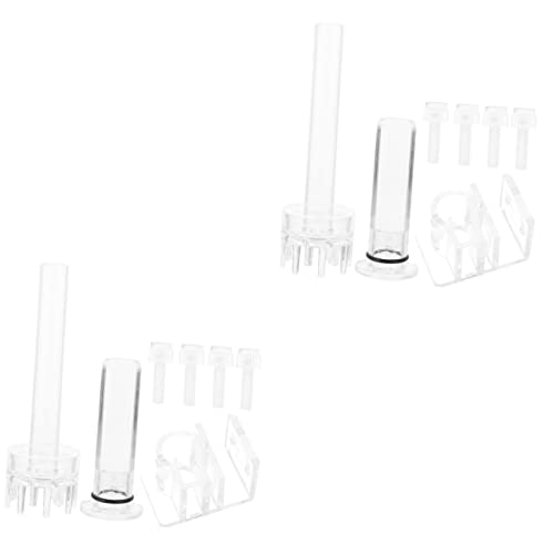 Mipcase Rohrhalter Stehen 2 Sets Zubehörhalter Schlauch Tank Acryl Klarwasser Fix Klemmschelle Transparent Fixator Rohr Stabiler Versorgungsschlauch Für Aquarienfische von Mipcase