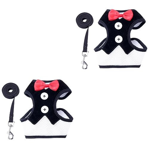 Mipcase 2 Stück Fliege Abendkleid Haustier Leine Hundegeschirr Weste Brustgurt Haustier Liefert Den Hund Kettenring Mipcase 2 Stück Fliege Abendkleid Haustier Leine Hundegeschirr Weste Brustgurt Haustier Liefert Den Hund Kettenring von Mipcase