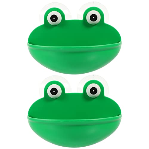 Mipcase 2 Stück Froschlebensraum mit Saugnäpfen aus Kunststoff Amphibien- Wasserfrosch Lebensraum Krötenbehälter Dekorationen für Laubfrosch Gecko Schildkröte Terrarium Ornament Grün von Mipcase