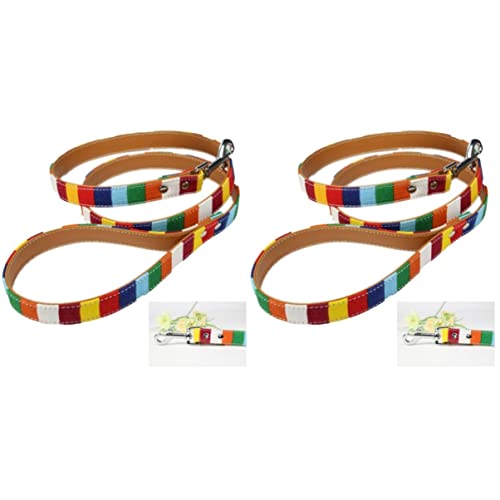Mipcase 2 Stücke Pet Training Regenbogen Leine für Komfortablen Griff und Einfach von Mipcase