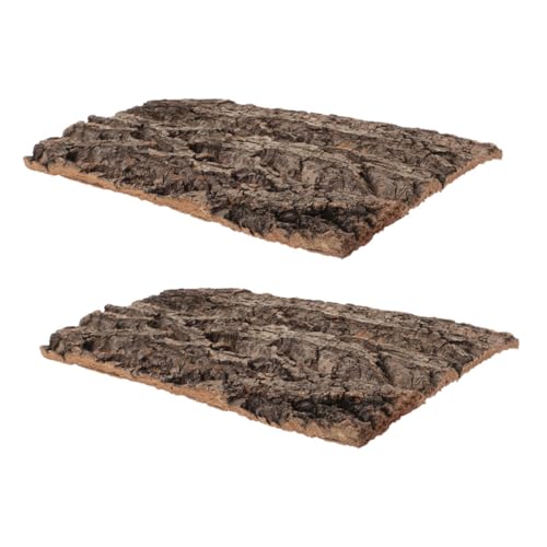 Mipcase 2 Stück Grüne Wand Zubehör Für Terrarien Schildkrötenbettwäsche Für Reptilienbecken Bartagamen- Schlangenlebensraum Reptilienpanzerhintergrund Coffee Hölzern von Mipcase