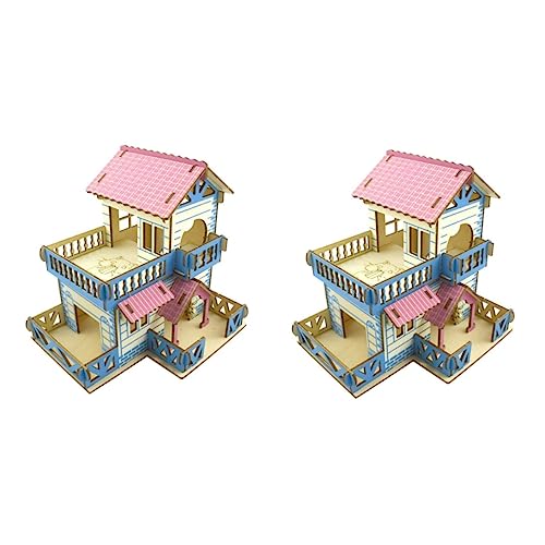 Mipcase 2 Stücke Nachhaltige Log Doppel-Schicht Hamster Pet Hamster Villa Klettern Treppe Für Guinea Pig von Mipcase