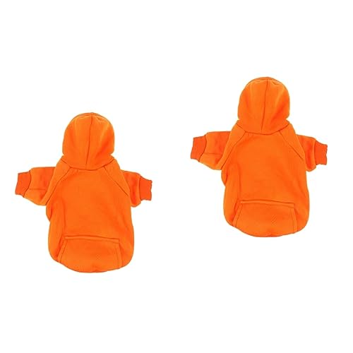 Mipcase 2 Stücke Hund Mantel Weichen Hoodie Für Hunde Weste Mantel Haustier Warme Welpen Tasche Outfits Orange Größe Mipcase 2 Stücke Hund Mantel Weichen Hoodie Für Hunde Weste Mantel Haustier Warme Welpen Tasche Outfits Orange Größe von Mipcase