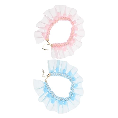 Mipcase 2 Stück Haustierhalsband Stichworte Katzenhalsbänder für Mädchenkatzen Katzenzubehör Kragen Haustierzubehör Katzenhalsband aus Spitze dekoratives Hundehalsband Polyester Mipcase 2 Stück Haustierhalsband Stichworte Katzenhalsbänder für Mädchenkatzen Katzenzubehör Kragen Haustierzubehör Katzenhalsband aus Spitze dekoratives Hundehalsband Polyester von Mipcase