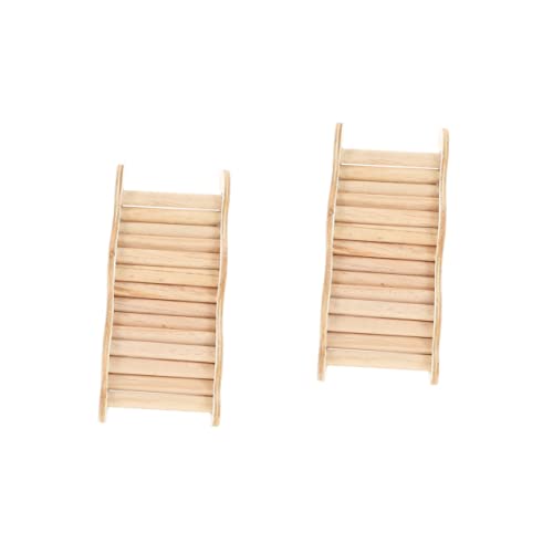 Mipcase 2 Stück Hamsterkäfigleiter Aus Holz Klettertreppe Für Haustiere Sicheres Lustiges Spielzeug Für Hamster Rennmäuse Mäuse Ratten Papageien von Mipcase