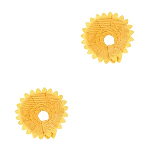 Mipcase 2 Stück Abnehmbares Halsband in Sonnenblumenform Für Hunde Flaches Seil Weich Waschbar Ergonomisches Kegeldesign Modisch Für Welpen von Mipcase