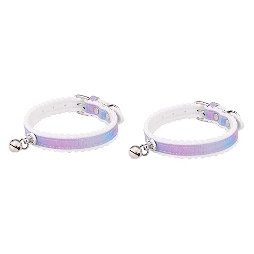 Mipcase 2 Stück Praktisches und Modisches Hundehalsband Glockenhalsband Verstellbar für Hunde und Katzen und Stilvoll von Mipcase