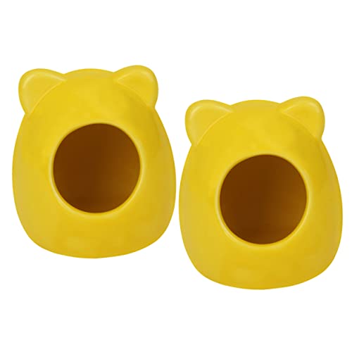 Mipcase 2 Stücke Haustier Keramik Nest - Hamster Kühles Nest Couch Bett Auto Einfach Waschen & Bequem von Mipcase