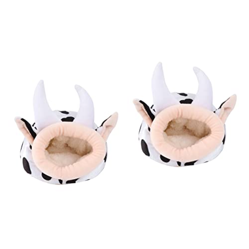 Mipcase 2stücke Kuhförmiges Warmes Hamsternest Gemütliche Und Waschbare Kuschelhöhle Für Haustiere Für Kalte Tage Bietet Komfort Und Im Winter Perfektes Zuhause Für Kleine Tiere von Mipcase