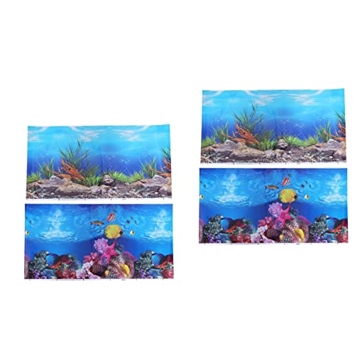 Mipcase 2st Hintergrundbilder Für Fischbecken Tapete Für Fischbecken Hintergrundbild Für Fischbecken Aquarienhintergründe Hintergrundbild Dekor Meer 3D Aquarium Hintergrundaufkleber von Mipcase