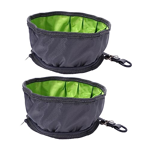 Mipcase 2st Futternapf Wassernapf Outdoor-wanderschüssel Hundefutter Tragbarer Hundenapf Zusammenklappbarer Hundenapf Tragbare Reiseflasche Für Haustiere Faltbar Reisen Hündchen von Mipcase