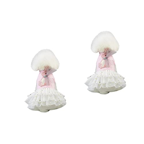 Mipcase 2 Stück Hunde-Tutu-Kleid Haustierrock Für Leichte Bequeme Hundekleidung Zubehör Für Hunde von Mipcase