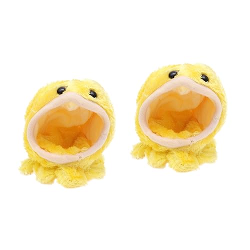 Mipcase 2 Stücke Hamster Bett Gelb Plüsch Spielzeug Hause Eichhörnchen Hängematte Octopus Käfig Für Haustiere von Mipcase