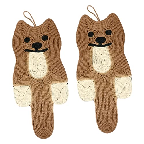 Mipcase Sisal Katzensofa 2 Stück Teppich Natürliches Spielzeug Mit Katzenpads Kratzen Gesundheit Kratzbaum Hundekrallen Pad Mattenförmig Schlafend Anti-möbelkratzer Für Haustierbrett von Mipcase