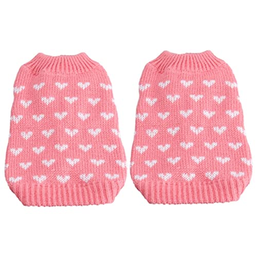 Mipcase 2 Stücke Hund Wärme Stricken Pullover Haustier Kleidung Herz Muster Hund Tag Outfits Haustier Kostüm XXL Größe Mipcase 2 Stücke Hund Wärme Stricken Pullover Haustier Kleidung Herz Muster Hund Tag Outfits Haustier Kostüm XXL Größe von Mipcase