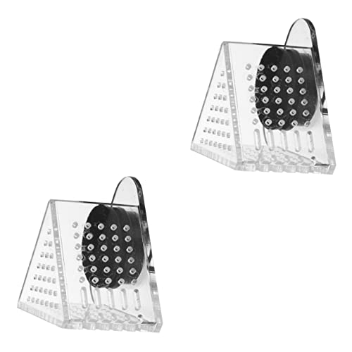 Mipcase 2 Stück Fischfutterbecher Aquarium Feeder Köder Feeder Rot Acryl Praktisch Für Süßwasserfischtanks von Mipcase