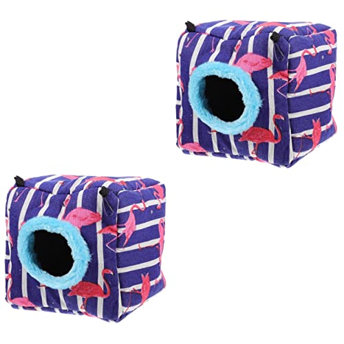 Mipcase 2 Stücke Meerschweinchen Bett Versteck Eichhörnchen Nest Für Warme Hängematte Für Haustiere Wie Hamster Chinchillas von Mipcase