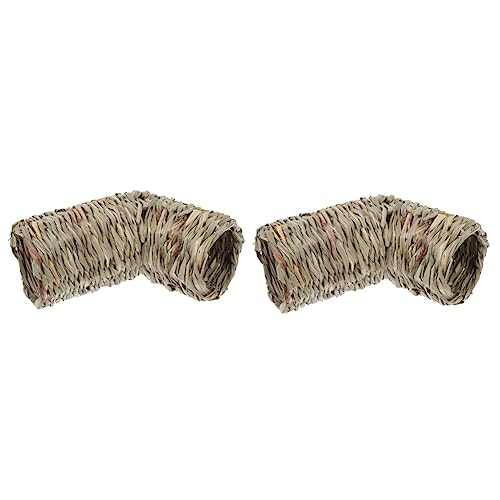 Mipcase 2 Stück Chinchilla-nesttunnel Handgewebtes Hamsterspielzeug Haustierspielzeug Für Übungsmaterial Lustige Unterhaltung Mipcase 2 Stück Chinchilla-nesttunnel Handgewebtes Hamsterspielzeug Haustierspielzeug Für Übungsmaterial Lustige Unterhaltung von Mipcase