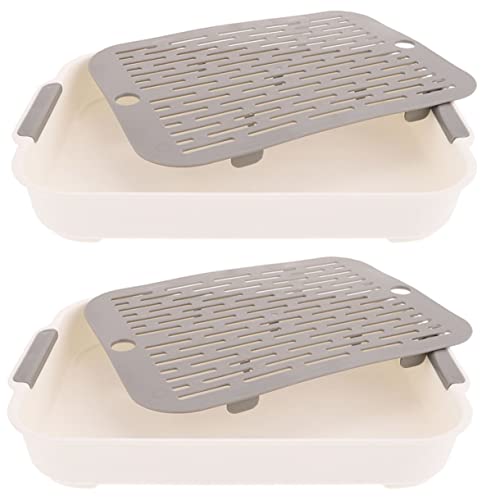Mipcase 2er-Box Kaninchentoilette Meerschweinchen Häschen Katzentoilette Käfig Töpfchentrainer Für Haustierhasen Kleines Tiertöpfchen Hamster-kastentoilette Weiß Haushalt Tierkäfig Pp Mipcase 2er-Box Kaninchentoilette Meerschweinchen Häschen Katzentoilette Käfig Töpfchentrainer Für Haustierhasen Kleines Tiertöpfchen Hamster-kastentoilette Weiß Haushalt Tierkäfig Pp von Mipcase